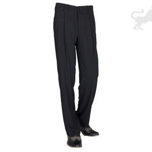 Men&#39;s Pleated Trousers Black, Model Swing