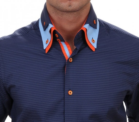 camicia a triplo colletto