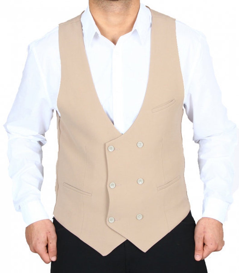 1930s Tuxedos and Eveningwear     Vintage Mens Vest in Beige  AT vintagedancer.com