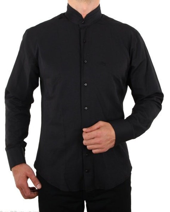 Mens Shirt Stand up Collar -  Canada