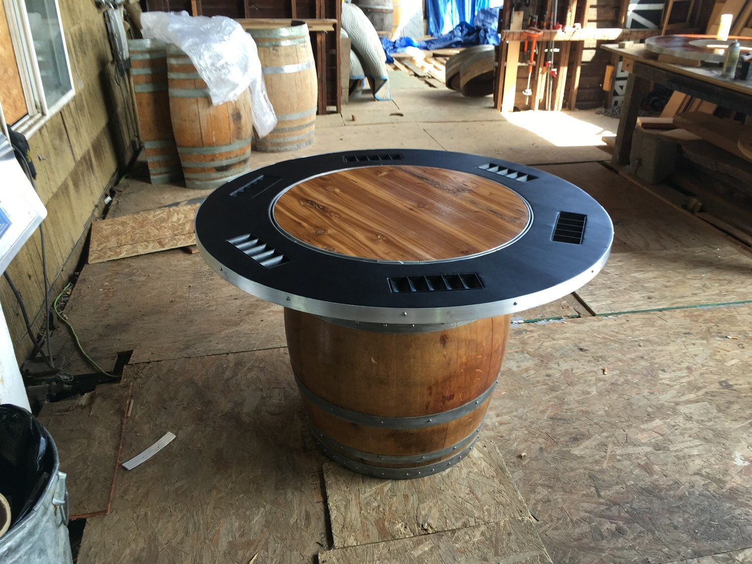 Wine Barrel Poker Table Etsy