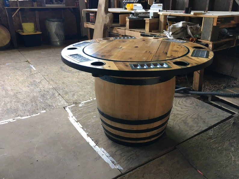 Wine Barrel Poker Table Etsy