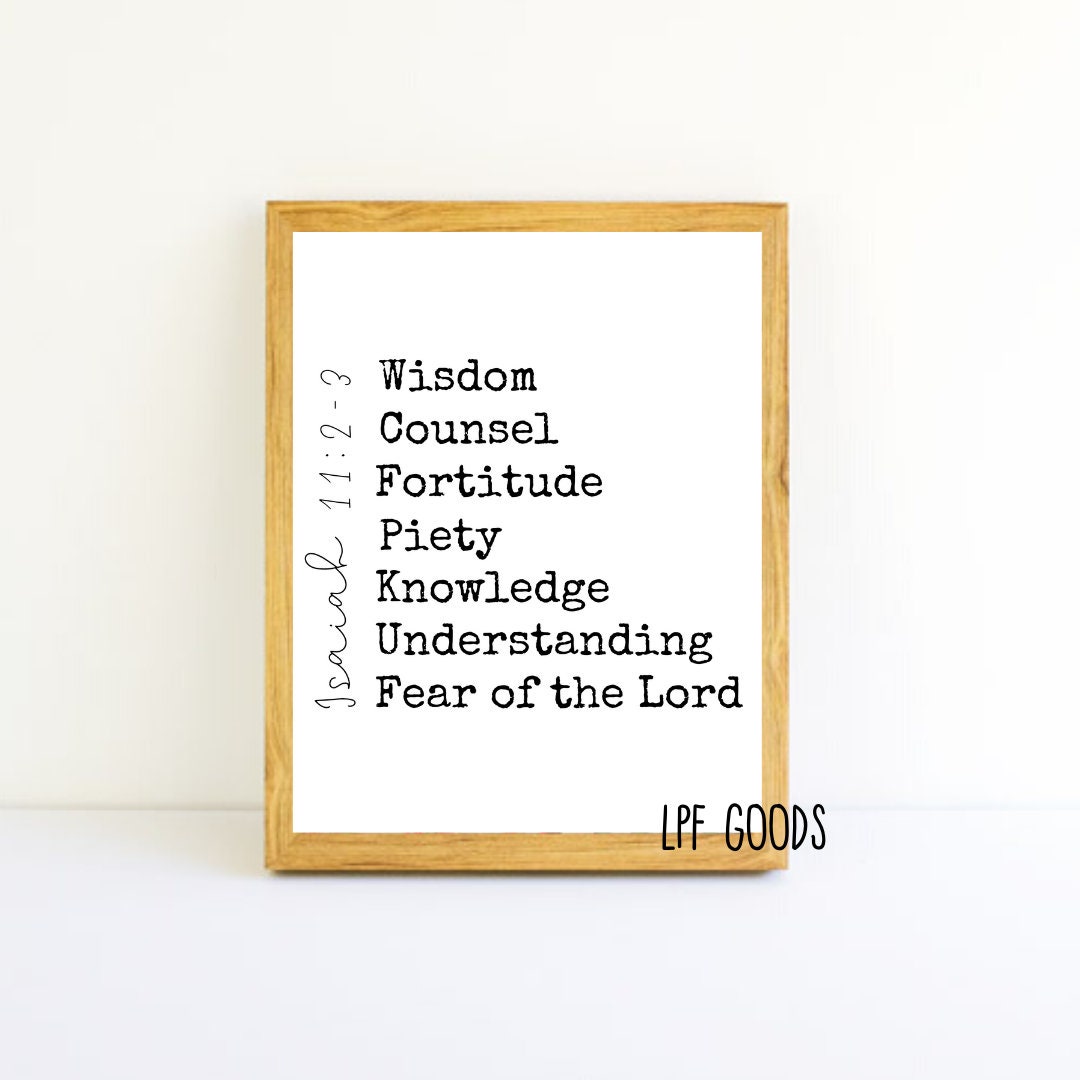 DIGITAL DOWNLOAD Gifts of the Spirit Wall Art | Christian Printable ...