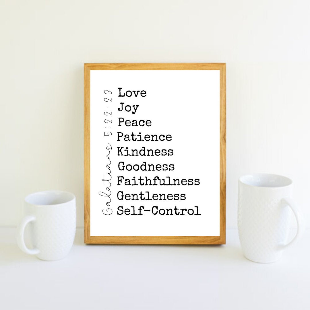 DIGITAL DOWNLOAD Fruits of the Spirit Wall Art | Christian Printable ...