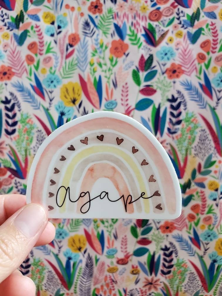 Agape Vinyl Die Cut Sticker | Bible, Laptop, Water bottle, Phone deca…