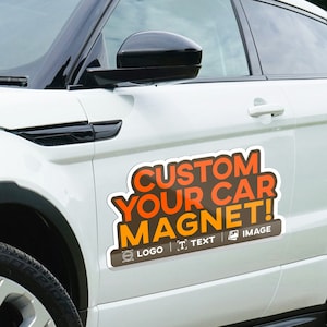 Magnete per auto personalizzato con il tuo logo - Cartelli magnetici per auto con il tuo design - Decalcomania magnetica personalizzata per auto per regali di marketing per la festa del papà