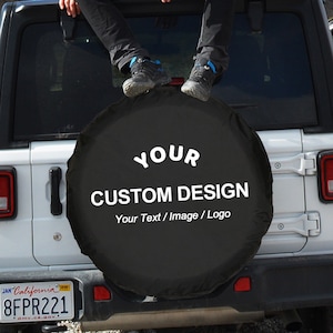 Custom Spare Tire Cover Waterproof Dust-Proof Fit for All Vehicles - Personalised Present add custom logos Fathers Day - Driver Dad