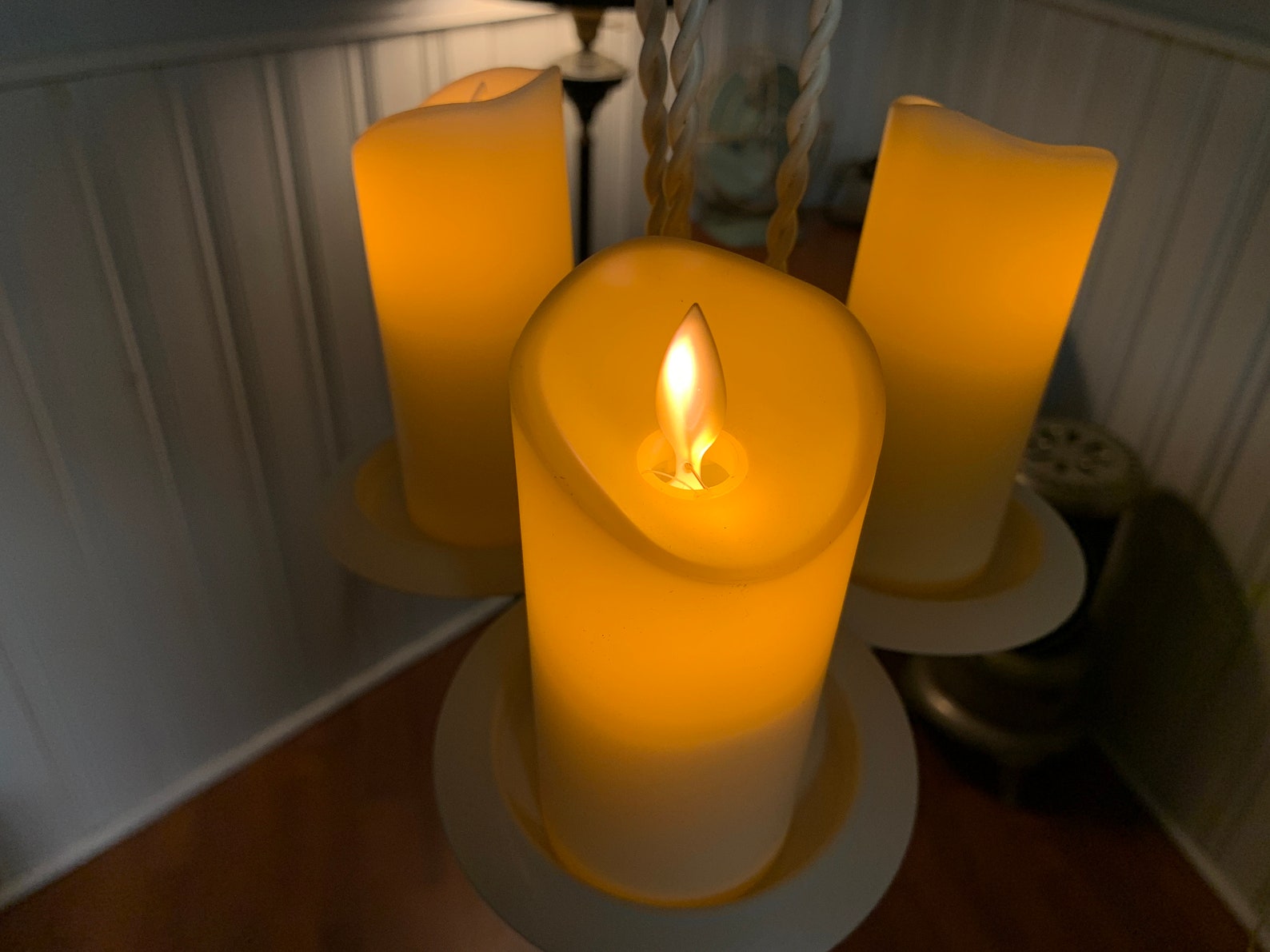 Custom Ceiling Fan Hanging Candle Holder Light Kit NO WIRING REQUIRED