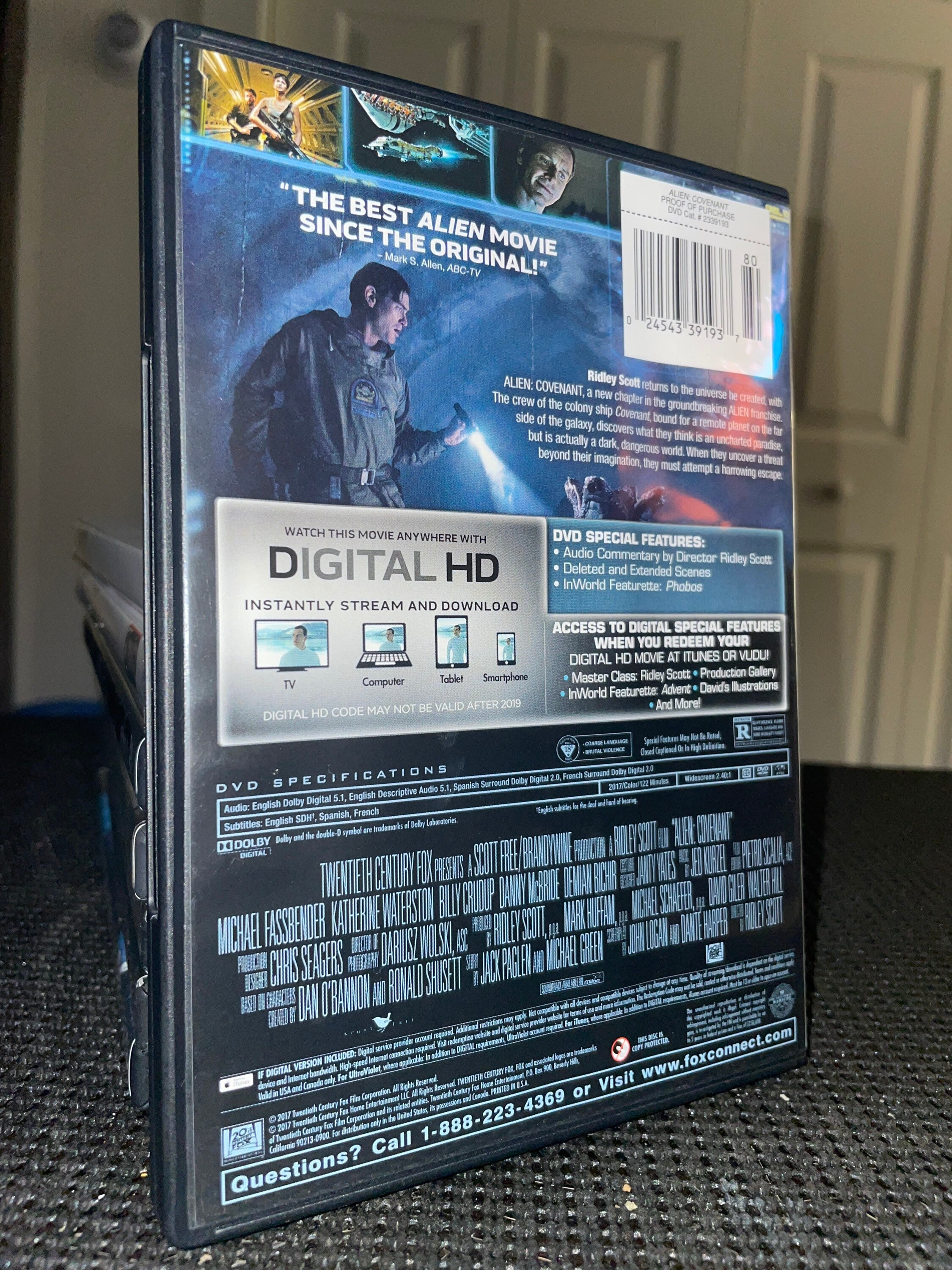 Alien: Covenant DVD used Like New - Etsy Finland