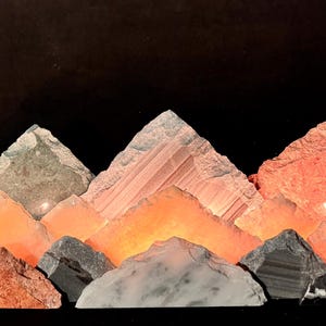 Décoration de montagne, décoration de cabane, parc national des montagnes Rocheuses, art occidental, décoration d'étagère, Colorado, bougeoir en pierre, randonnée, choix d'Etsy