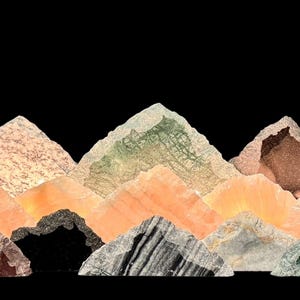 Montañas, portavelas, decoración de cabaña, losa de granito, losa de mármol, Yosemite, Parque Nacional, Colorado, senderismo, acampada.