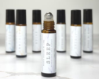 Roll-on de aceites esenciales para dormir / Aromaterapia en roll-on / Lavanda, manzanilla y vetiver / Cuidado personal antes de dormir / Regalo de bienestar hecho a mano