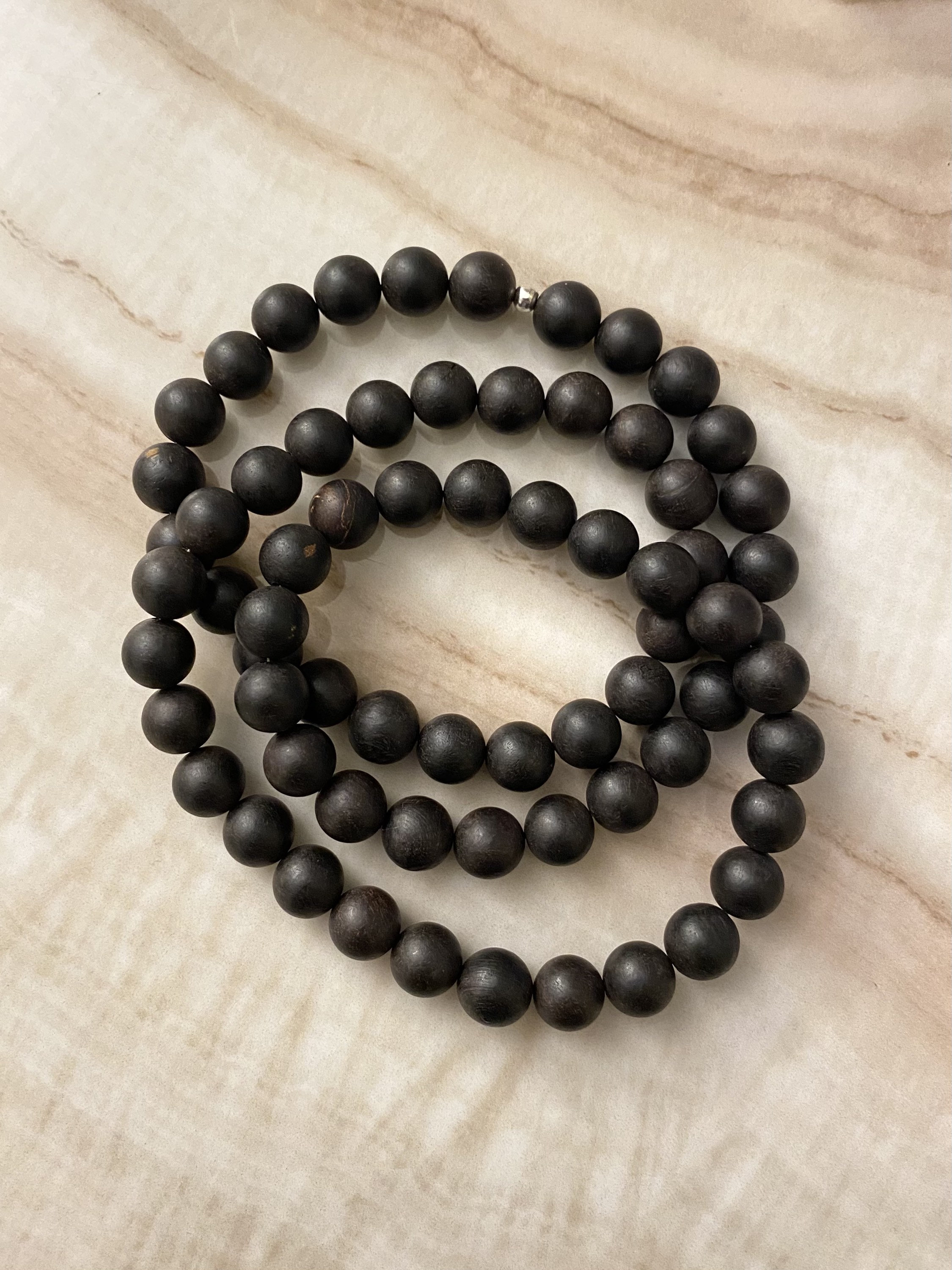 Dark Sandalwood Necklace Sandalwood Beaded Necklace Wood - Etsy