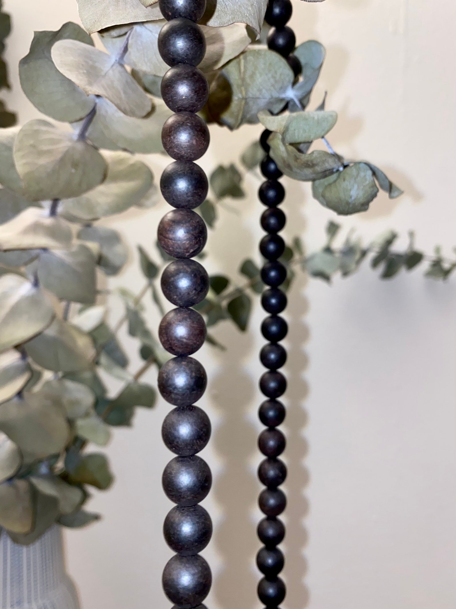 Dark Sandalwood Necklace Sandalwood Beaded Necklace Wood - Etsy