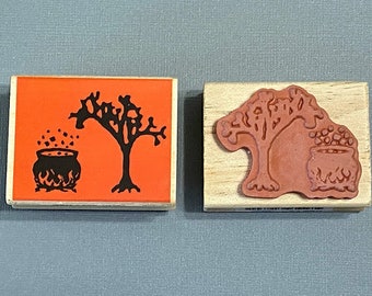 Salem Witches Rubber Stamp