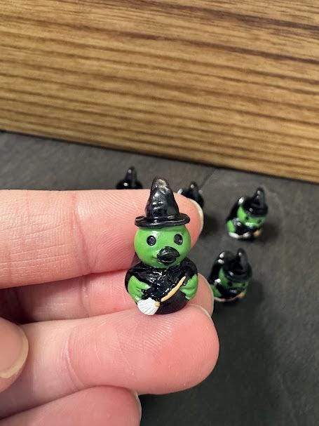 Miniature Wicked Witch Ducks, Tiny Resin Ducks, Fairy Garden, Trinkets, I Spy, Miniatures, Hiding Ducks, Jeep, Cruise Ducks, OZ Witch Duck