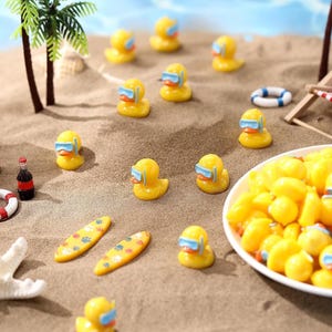 Snorkel Duck Miniature, Mini Resin Diving Duck, Swim Duck, Fairy Garden, Dollhouse, Jeep Duck, Cruise Ducks, Hiding Ducks, Mini Pond