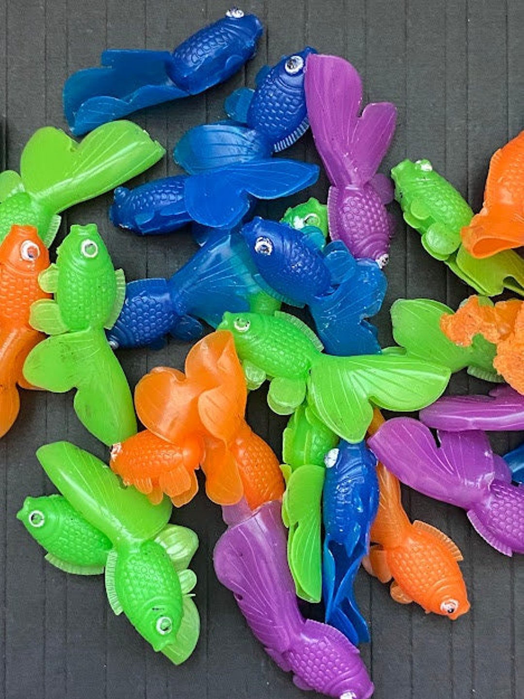 12 Miniature Plastic Goldfish Party Favors Party Supplies Etsy