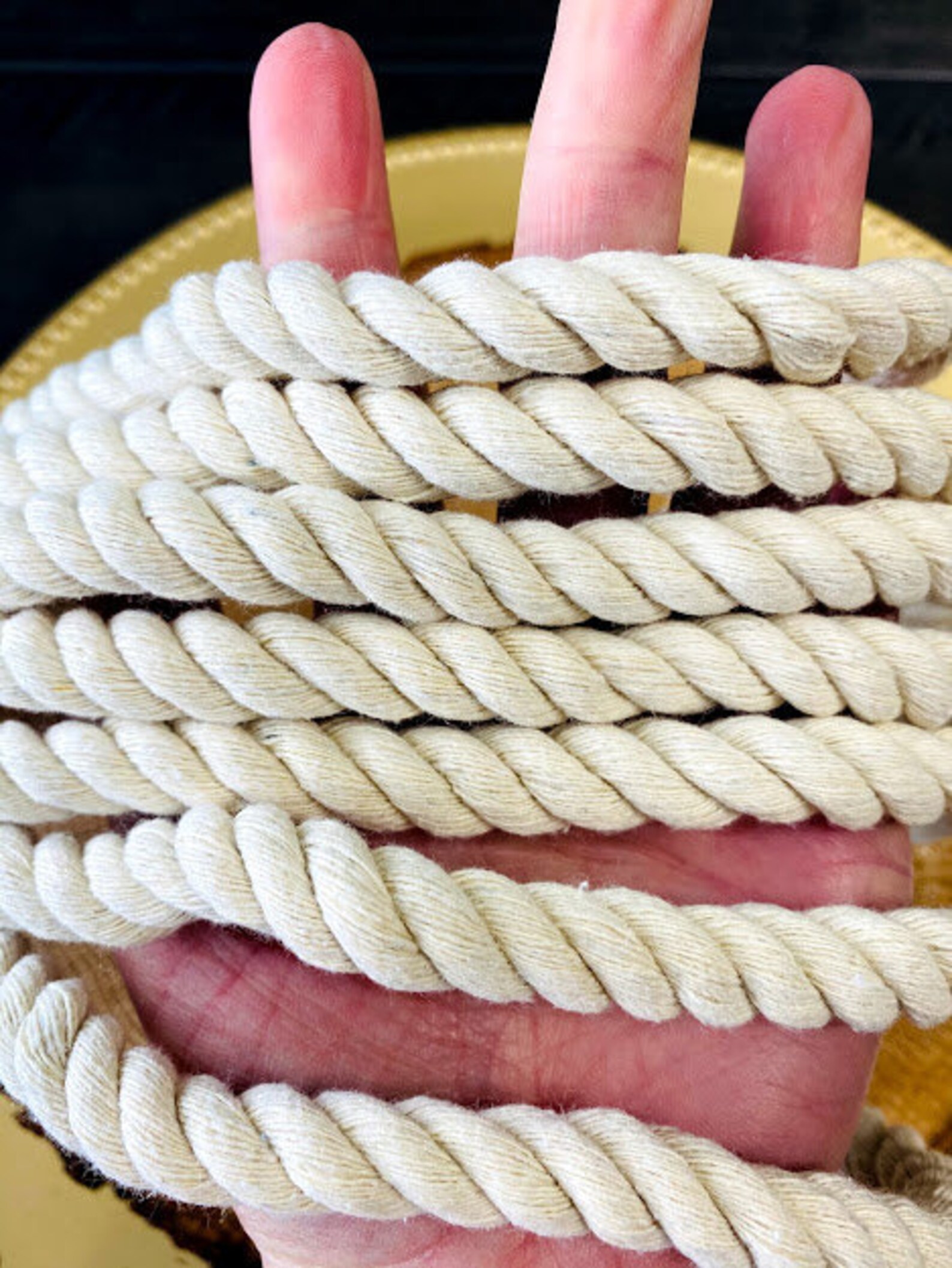 Nautical Rope Natural Twisted Cotton Rope 11 Feet Decoration Etsy