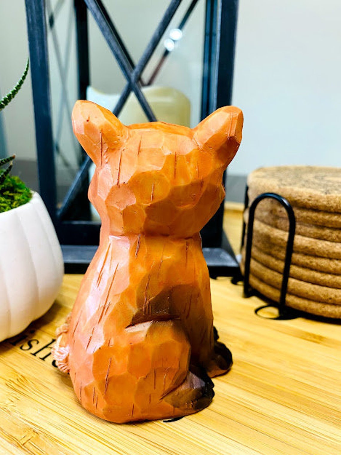resin fox statue