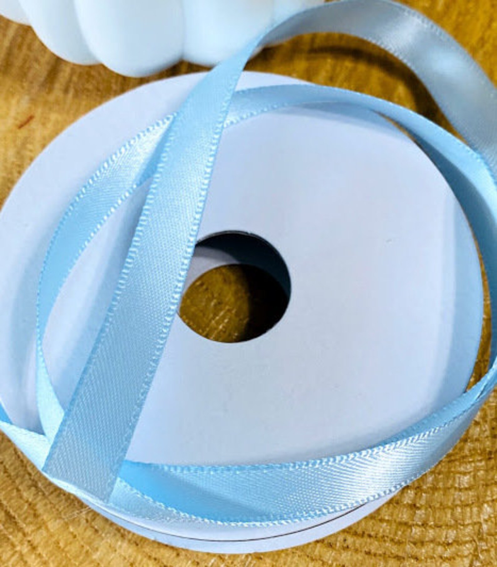 Baby Blue Satin Ribbon 3/8 inch x 4 yards Craft Ribbon Wedding Etsy