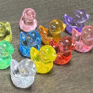 20 Multicolor Ducks Mini Resin Ducks, Tiny Ducks, Fairy Garden, Dollhouse, Trinkets, Cruise Ducks, Fun Ducks, Jeep Duck, Hiding Ducks