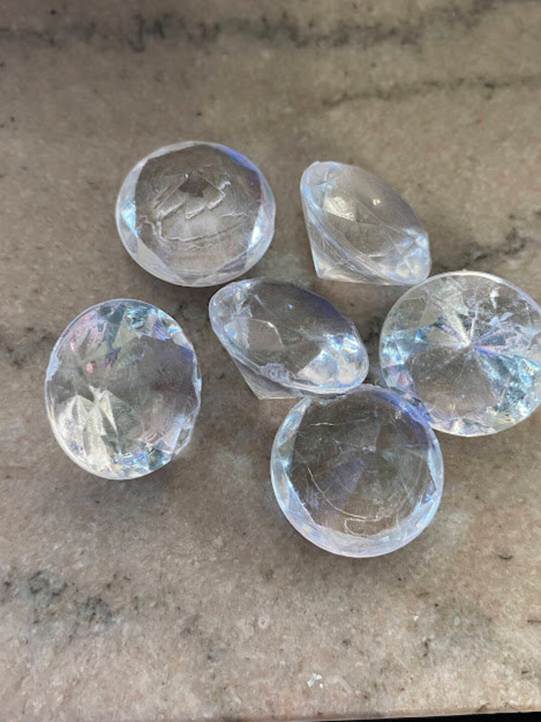 100 Fake Diamonds Vase Filler Confetti Diamond Gems Fake Diamonds Table