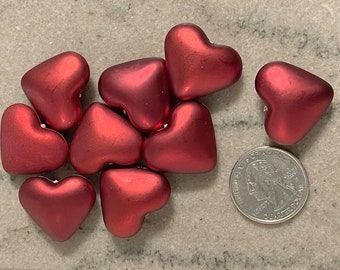 25 Matte Red Heart Gems Embellishment Heart Confetti Table Scatter Party Decoration Party Favors Wedding Centerpieces Valentine's Day