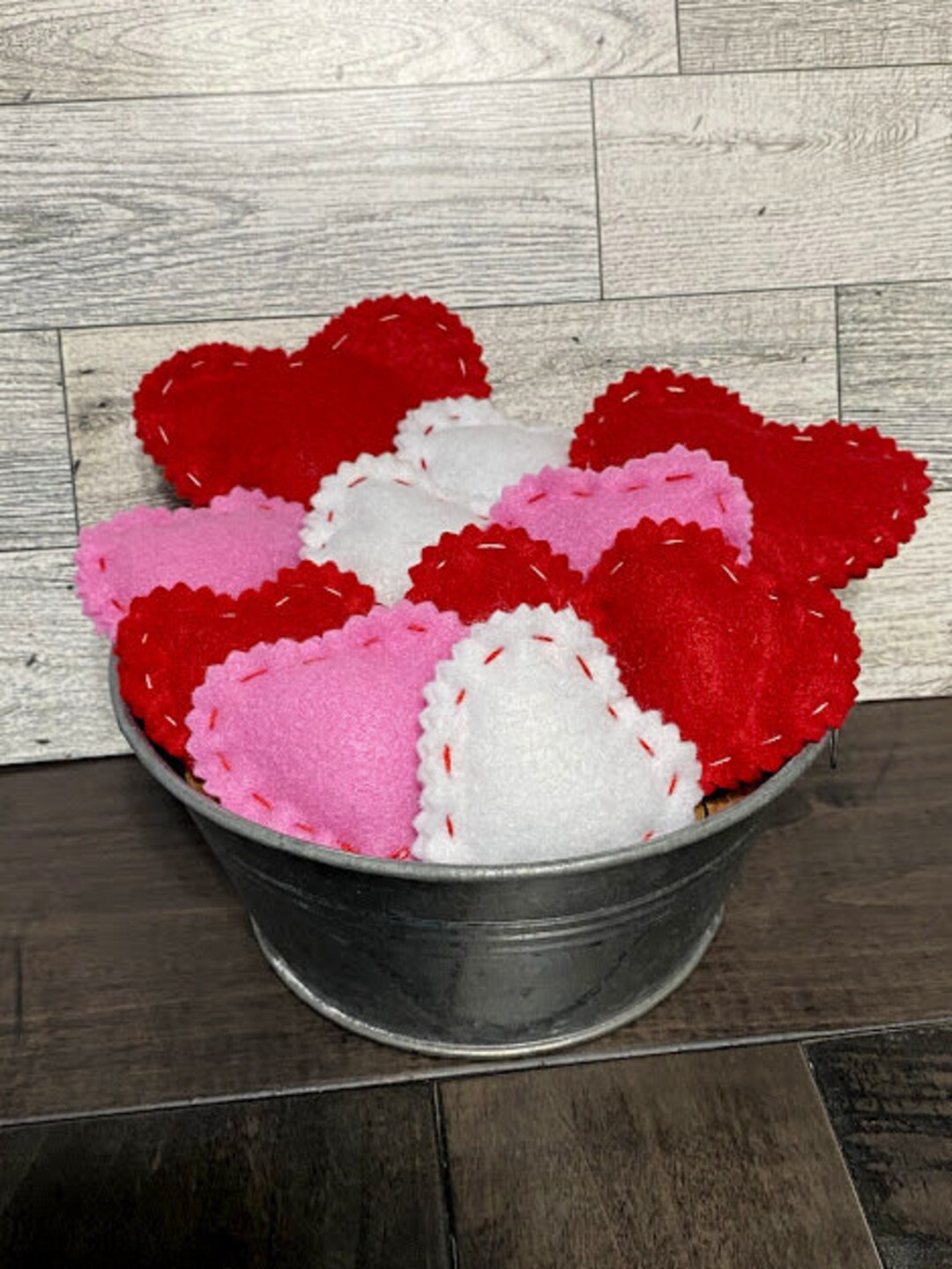 Heart Bowl Filler Decor Farmhouse Felt Heart Set Hearts Bowl Filler