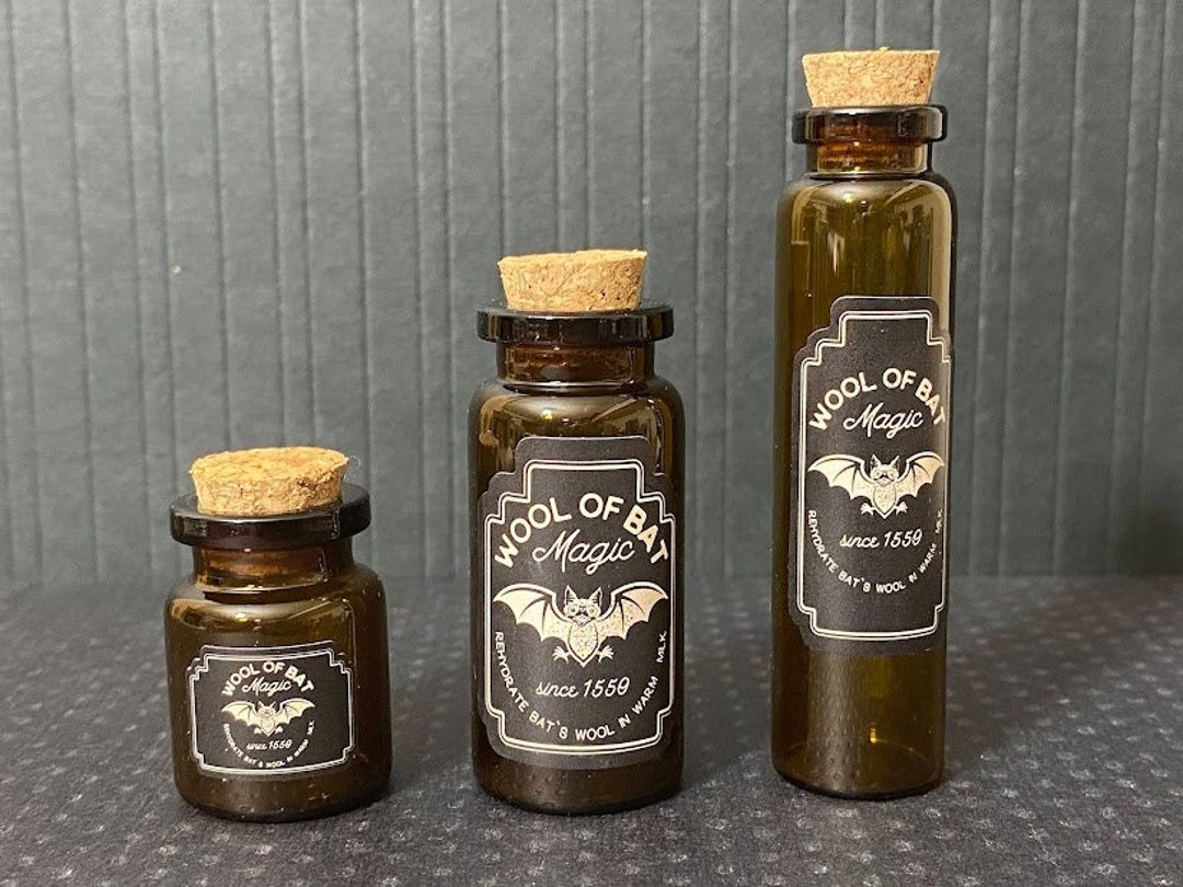 Miniature Wool of Bat Magic Halloween Potion Bottle Etsy