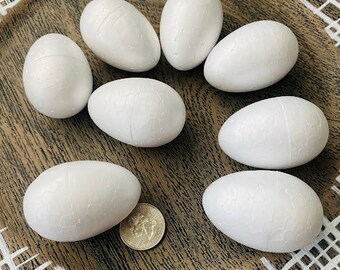 Egg Shaped Polystrene Styrofoam Foam 4 Total pieces Egg Shaped Polystrene Styrofoam Foam 4 Total pieces