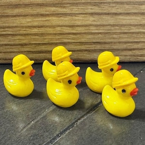Miniature Construction Worker Ducks, Tiny Ducks, Fairy Garden, Trinkets, I Spy, Miniatures, Hiding Ducks, Jeep, Cruise Ducks, Hardhat Ducks