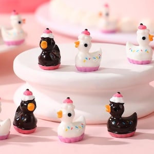 10 Miniature Cupcake Ducks, Tiny Ducks, Fairy Garden, Dollhouse, Trinkets, I Spy, Miniatures, Hiding Ducks, Jeep, Cruise Ducks, Mini