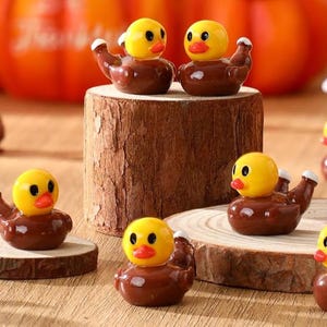 Miniature Turkey Ducks, Tiny Ducks, Fairy Garden, Trinkets, I Spy, Miniatures, Hiding Ducks, Jeep, Cruise Ducks, Thanksgiving Duck