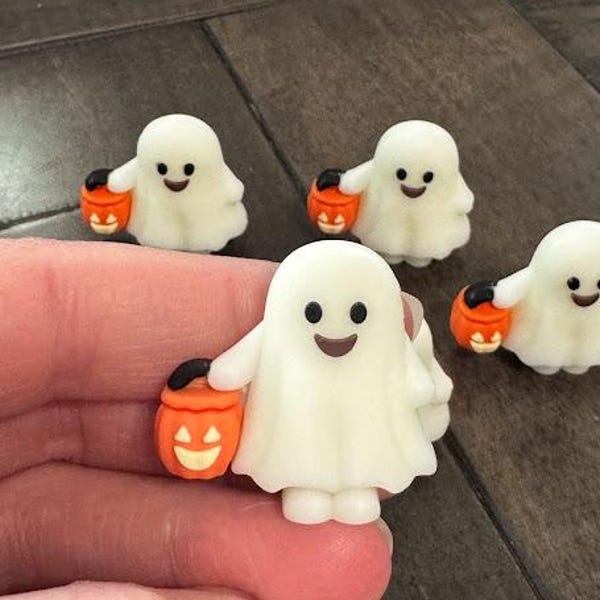 Glow in Dark Ghost Figurine: Halloween Miniature - 1.5 Inch