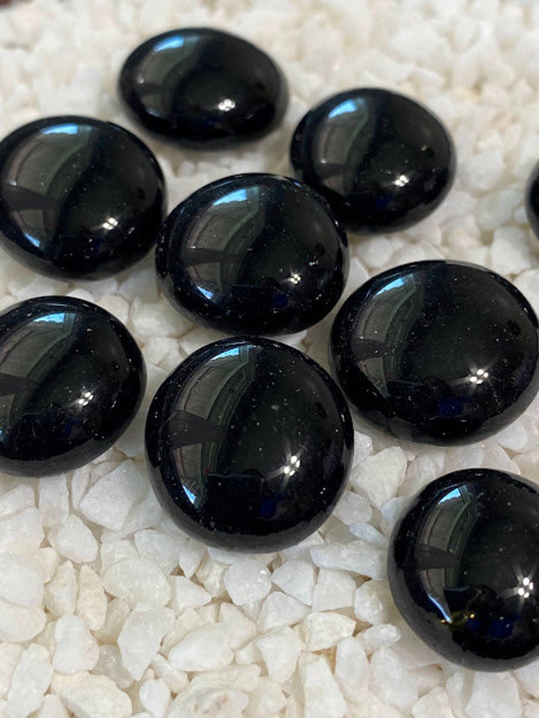 50 Jet Black Glass Gems Glass Gems Stones Mosaic Pebbles Etsy