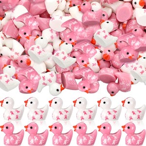 Breast Cancer Awareness Ducks Mini Resin, Awareness Ducks, Cruise Ducks, Hiding Ducks, Miniature Landscape Ducks, Jeep, Fairy Garden