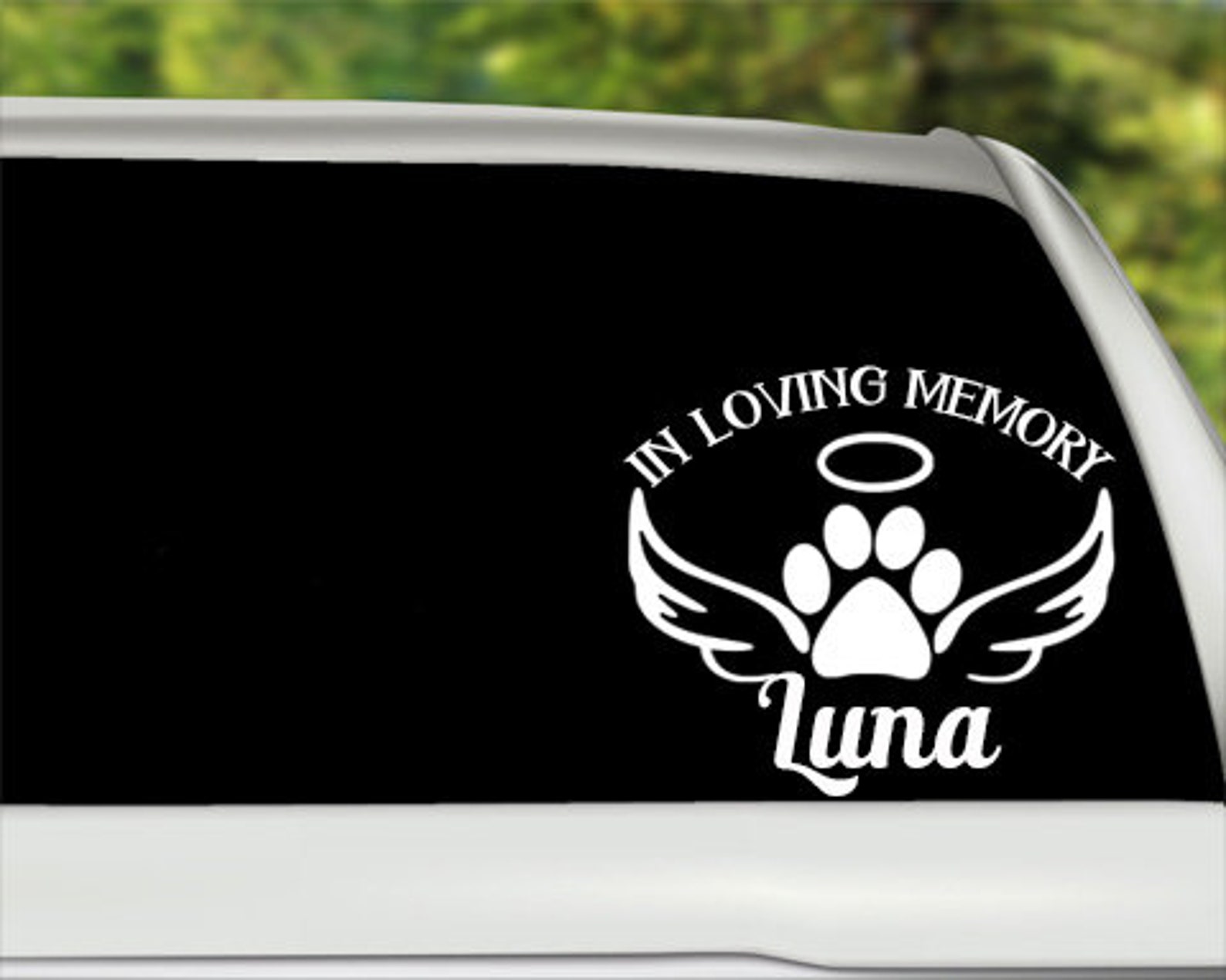 Personalized In Loving Memory Pet Decals Car Etsy