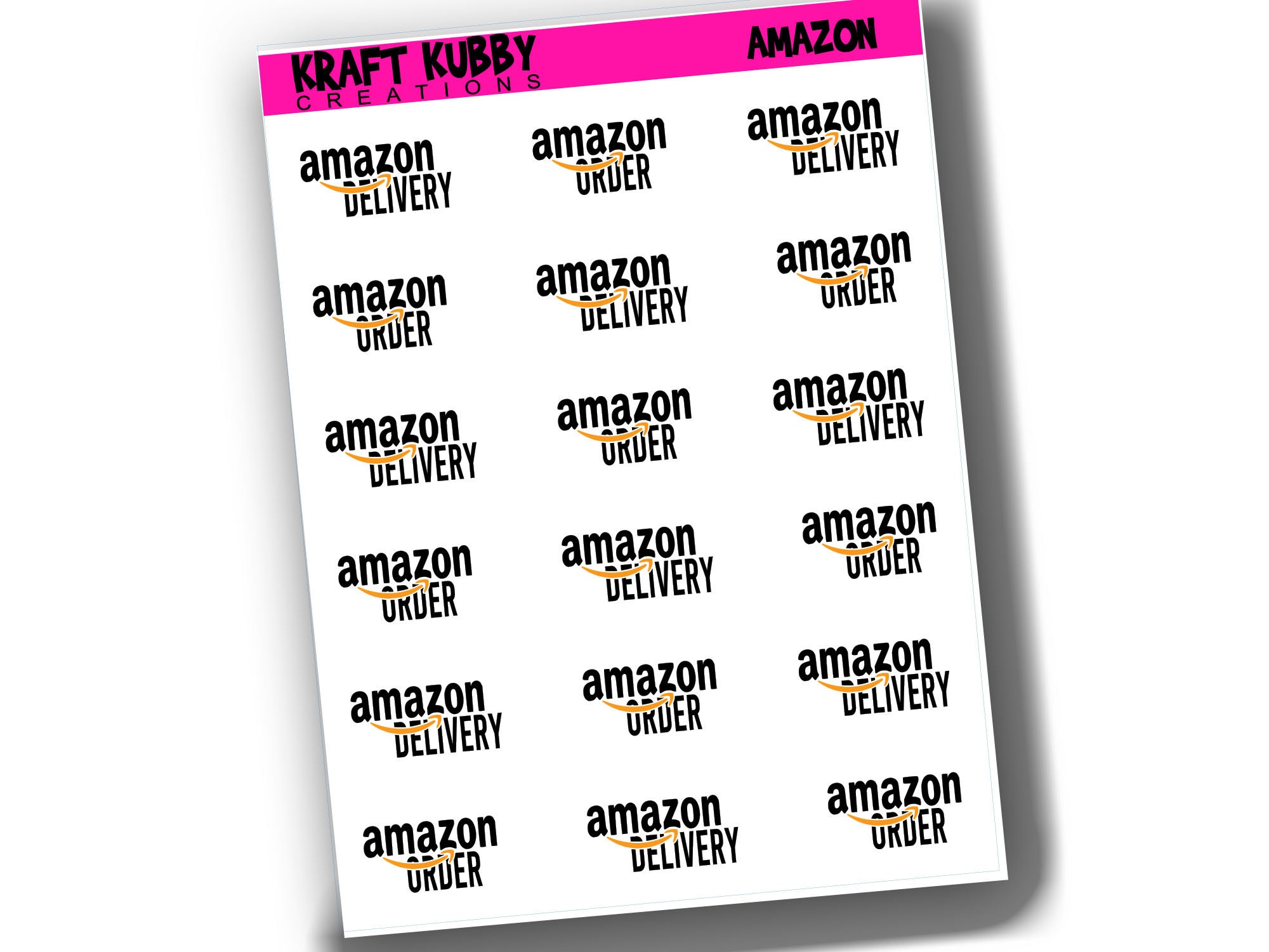 AMAZON DELIVERY/ORDER Icon Stickers Icon Planner Stickers Etsy