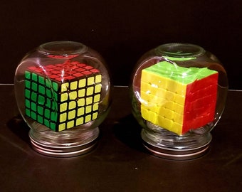 BOTELLA IMPOSIBLE – Cubo de Rubik 5x5 en frasco de caramelo de vidrio