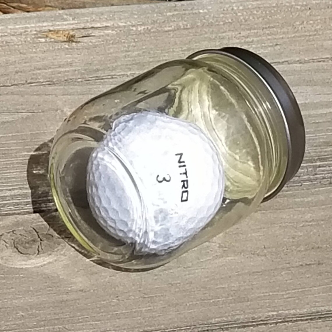 IMPOSSIBLE BOTTLE Golf Ball in a Tiny Jar Etsy