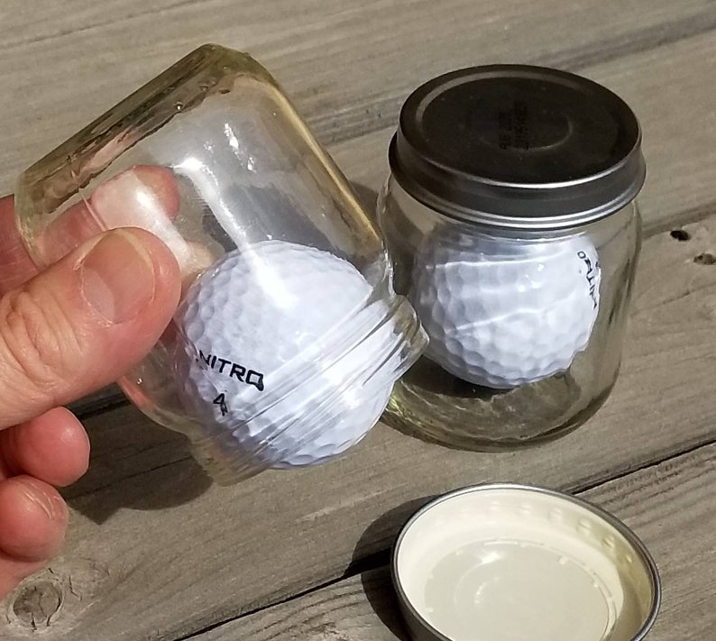 IMPOSSIBLE BOTTLE Golf Ball in a Tiny Jar Etsy