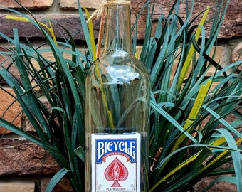 IMPOSSIBLE BOTTLE - Deck of Playing Cards in a Long Neck Alcohol Bottle, Puzzle