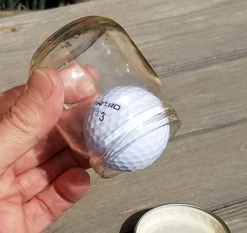 IMPOSSIBLE BOTTLE Golf Ball in a Tiny Jar Etsy