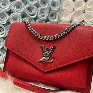 Louis Vuitton Lipstick case Trunk Lock Chain Charm Cosmetics Pouch Monogram