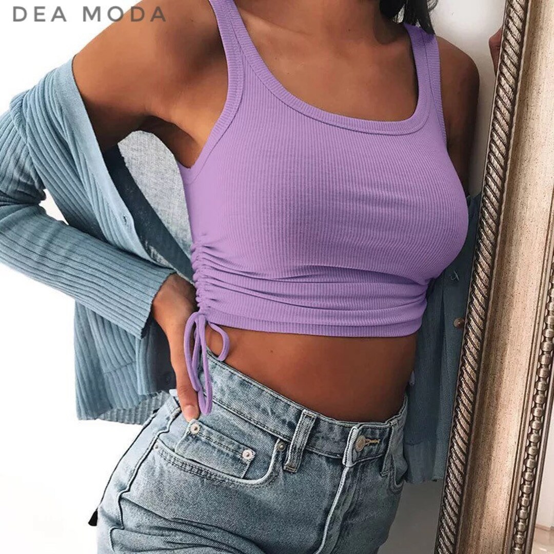 Fashion Sexy Halter Top Women Adjustable Crop Top Lavender - Etsy