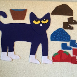 Pete the cat felt story I love my white shoes