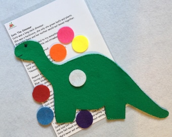 Dinosaur felt set with story