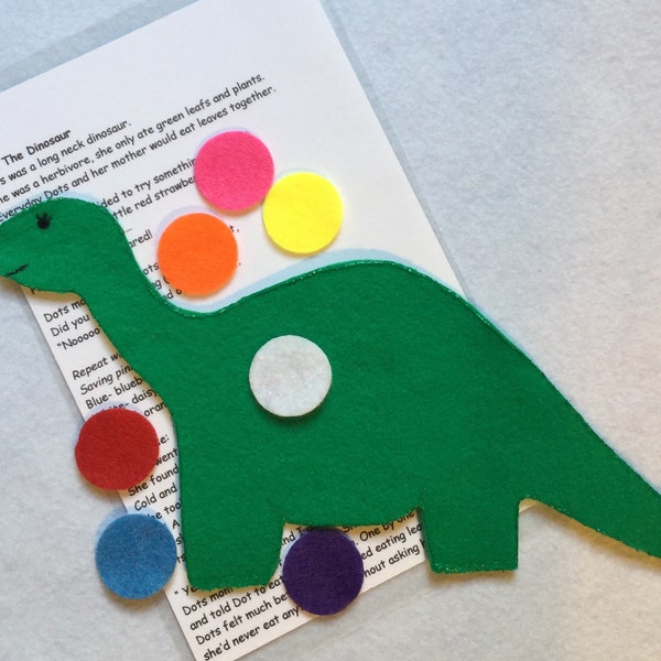 Dinosaur felt set with story