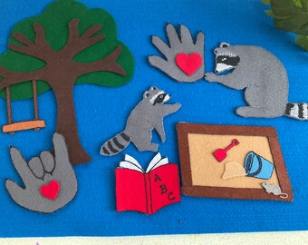 The Kissing hand felt story flannel story